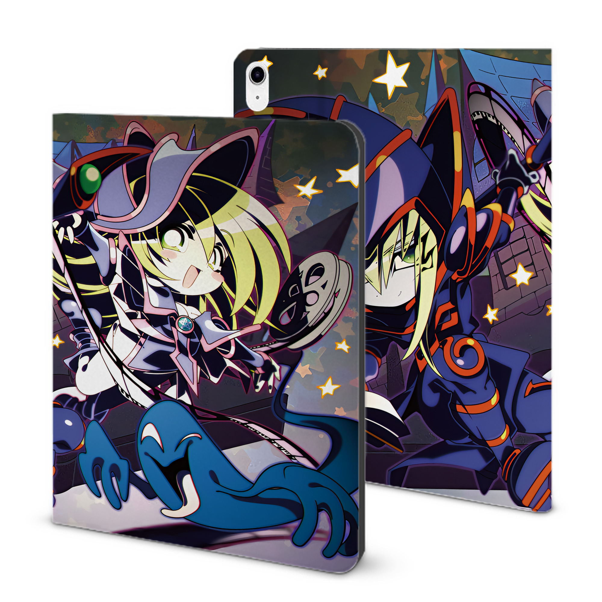 （画像用） 遊☆戯☆王 Yu-Gi-Oh! IPad ケース ブック型 PUレザー TPU 耐衝撃 軽量 薄型 ペン収納なし 全面保護 IPad 各モデル対応